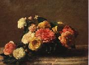 Henri Fantin-Latour Roses in a Bowl Norge oil painting reproduction